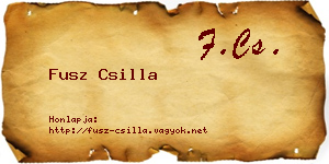 Fusz Csilla névjegykártya